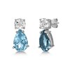 Thumbnail Image 1 of Pear-Shaped Sky Blue and White Topaz Teardrop Earrings in Sterling Silver