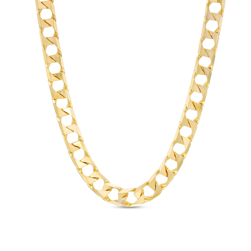 Main Image 1 of Men's 5.2mm Curb Chain Necklace in Solid 10K Gold - 18"