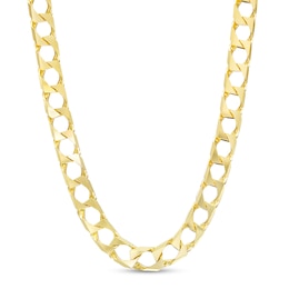 Men's 6.5mm Curb Chain Necklace in Solid 10K Gold - 18&quot;