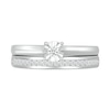 Thumbnail Image 3 of 1/5 CT. T.W. Diamond Solitaire Bridal Set in Sterling Silver