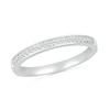 Thumbnail Image 5 of 1/3 CT. T.W. Marquise-Shaped Multi-Diamond Frame Tri-Sides Loop Shank Bridal Set in Sterling Silver