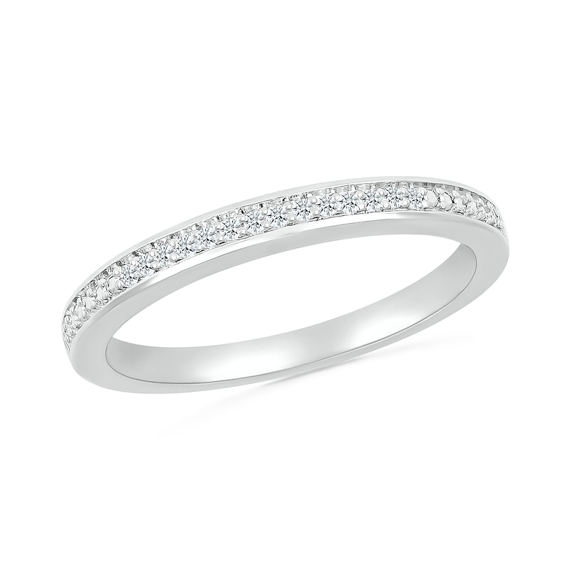 Main Image 5 of 1/4 CT. T.W. Heart-Shaped Multi-Diamond Frame Bridal Set in Sterling Silver