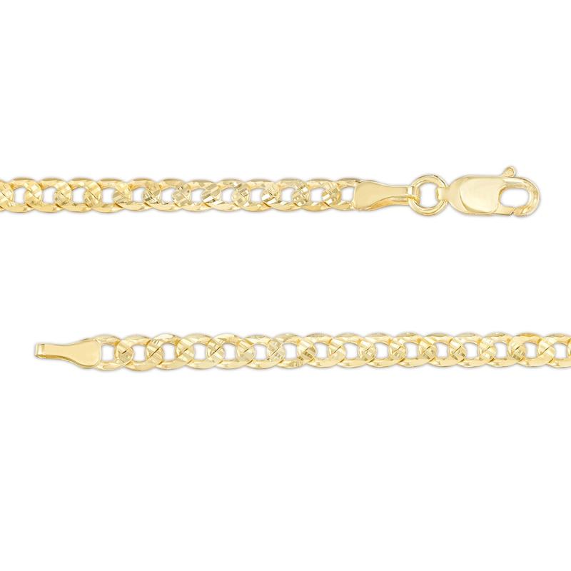 Made in Italy Men's 4.7mm Diamond-Cut Curb Chain Necklace in 14K Gold - 22