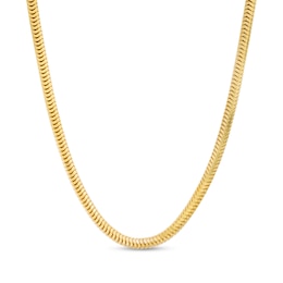 Men's 3.0mm Diamond-Cut Snake Chain Necklace in Solid 10K Gold - 20&quot;