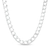 Thumbnail Image 1 of Men's 6.2mm Diamond-Cut Curb Chain Necklace in Solid Sterling Silver  - 22&quot;