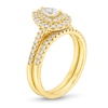 Thumbnail Image 3 of 1 CT. T.W. Pear-Shaped Diamond Double Teardrop Frame Bridal Set in 14K Gold (I/I1)