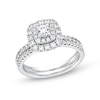 Thumbnail Image 1 of 1 CT. T.W. Diamond Double Row Cushion Frame Bridal Set in 14K White Gold (I/I2)