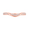 Thumbnail Image 2 of 1/6 CT. T.W. Diamond Twist Contour Band in 10K Rose Gold