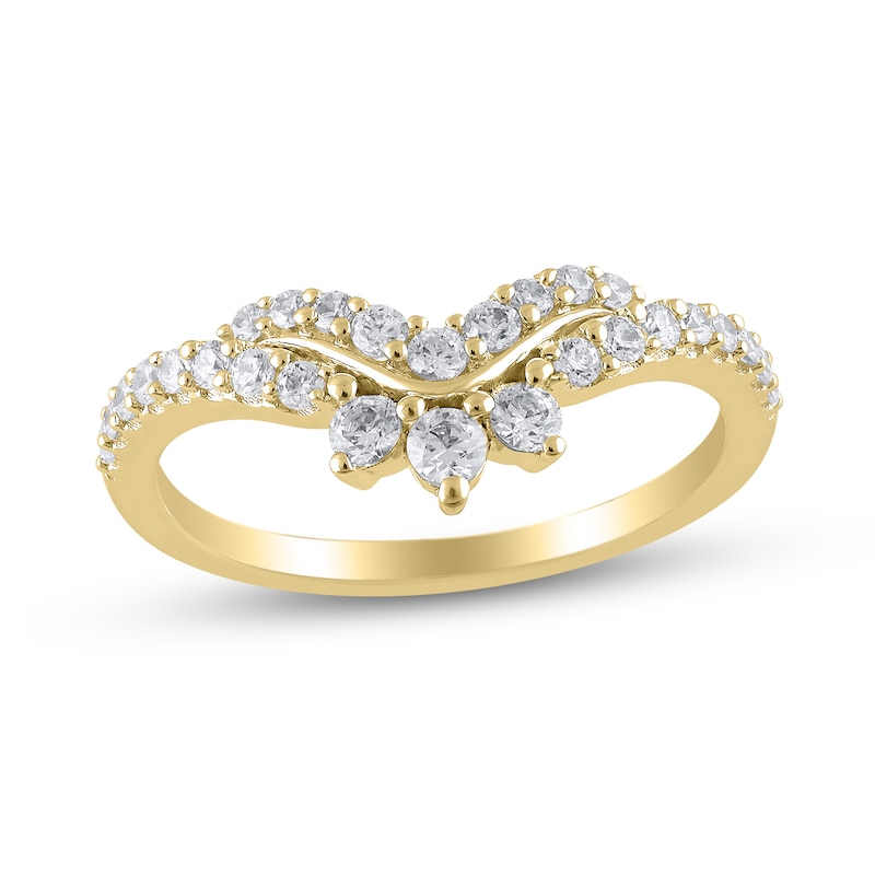 Main Image 1 of 1/2 CT. T.W. Diamond Layered Tiara Contour Band in 14K Gold