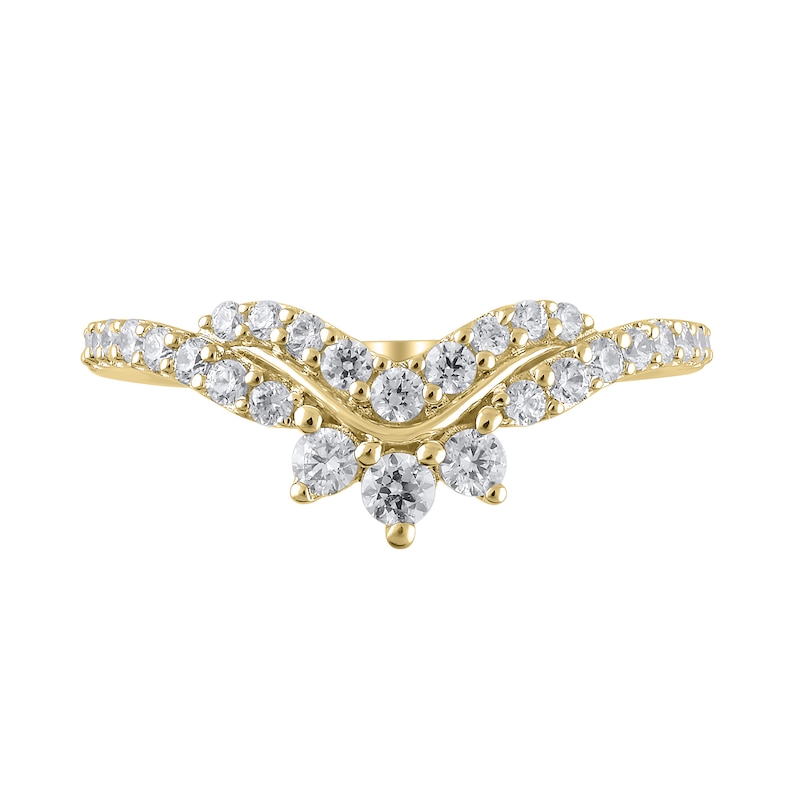 Main Image 2 of 1/2 CT. T.W. Diamond Layered Tiara Contour Band in 14K Gold