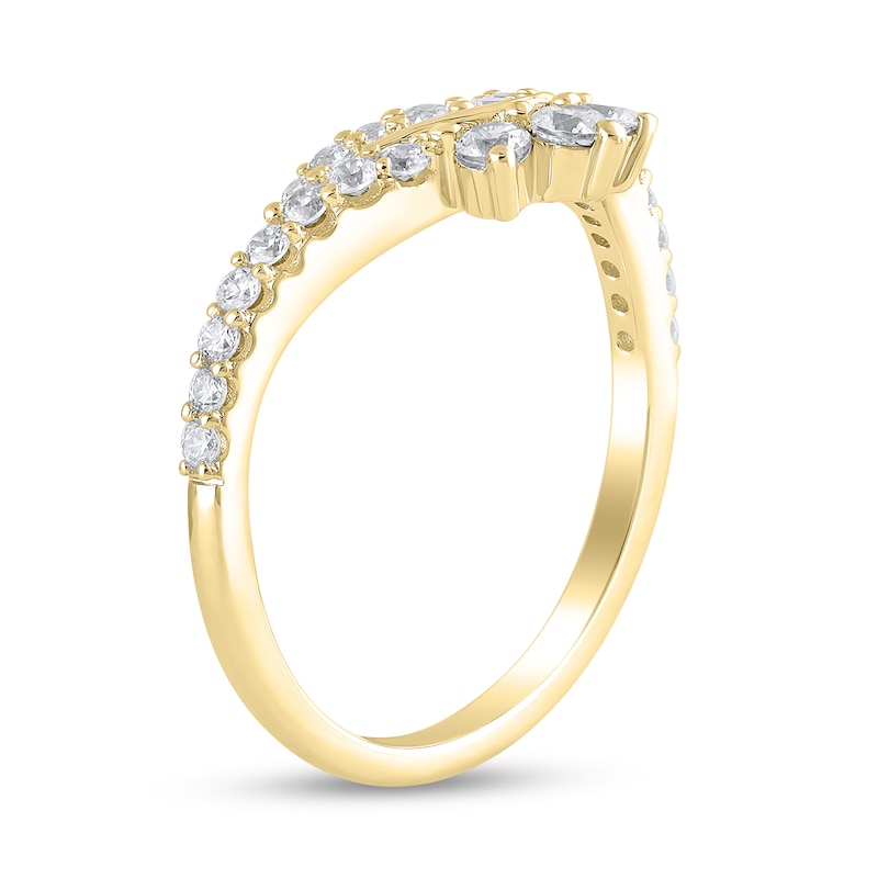 Main Image 3 of 1/2 CT. T.W. Diamond Layered Tiara Contour Band in 14K Gold