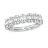 Thumbnail Image 1 of 1/2 CT. T.W. Emerald Multi-Diamond Seven Stone Band in 10K White Gold