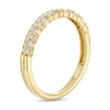 Thumbnail Image 2 of Alternating 1/4 CT. T.W. Baguette-Cut and Round Diamond Double Row Band in 10K Gold