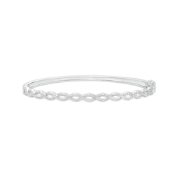 5/8 CT. T.W. Diamond Infinity Twist Bangle in Sterling Silver