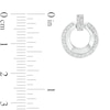 Thumbnail Image 3 of 1/3 CT. T.W. Diamond Circle Doorknocker Drop Earrings in Sterling Silver