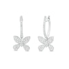 Thumbnail Image 1 of 1/3 CT. T.W. Diamond Butterfly Drop Earrings in Sterling Silver