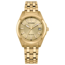 Ladies’ Citizen Eco-Drive® Classic Gold-Tone IP Watch with Champagne Dial (Model: EO1222-50P)