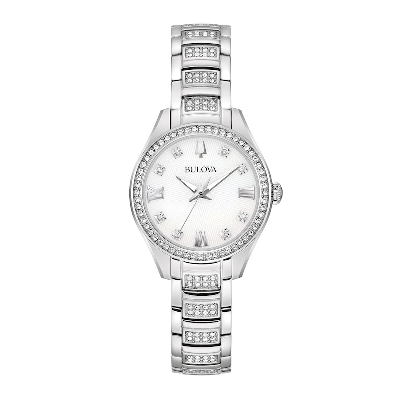 Main Image 1 of Ladies' Bulova Crystal Accent Watch with Mother-of-Pearl Dial (Model: 96L311)