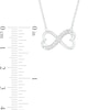 Thumbnail Image 3 of 1/10 CT. T.W. Diamond Heart-Shaped Infinity Loop Necklace in Sterling Silver