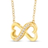 Thumbnail Image 4 of 1/10 CT. T.W. Diamond Heart-Shaped Infinity Loop Necklace in Sterling Silver with 14K Gold Plate