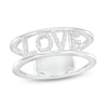 Thumbnail Image 1 of 1/8 CT. T.W. Diamond &quot;LOVE&quot; Open Shank Ring in Sterling Silver