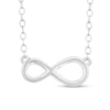 Thumbnail Image 3 of 1/20 CT. T.W. Diamond Infinity Loop Necklace in Sterling Silver