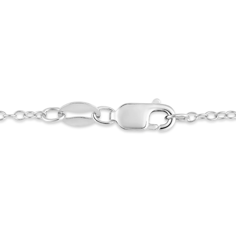 Main Image 5 of 1/20 CT. T.W. Diamond Infinity Loop Necklace in Sterling Silver