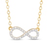 Thumbnail Image 1 of 1/20 CT. T.W. Diamond Infinity Loop Necklace in Sterling Silver with 14K Gold Plate