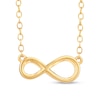 Thumbnail Image 2 of 1/20 CT. T.W. Diamond Infinity Loop Necklace in Sterling Silver with 14K Gold Plate