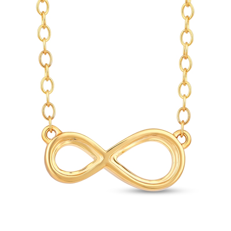 Main Image 2 of 1/20 CT. T.W. Diamond Infinity Loop Necklace in Sterling Silver with 14K Gold Plate