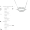 Thumbnail Image 3 of 1/10 CT. T.W. Diamond Kissing Lips Necklace in Sterling Silver