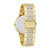 Thumbnail Image 3 of Men's Bulova Crystal Accent Gold-Tone IP Watch with Champagne Dial and Cross Pendant Box Set (Model: 98K113)