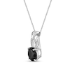 Thumbnail Image 2 of 9.0mm Black Onyx and White Topaz Criss-Cross Bail Pendant in Sterling Silver