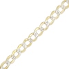 Thumbnail Image 0 of 3.8mm Diamond-Cut Curb Chain Anklet in Hollow 14K Gold - 10"