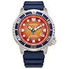 Thumbnail Image 1 of Men's Citizen Eco-Drive® Promaster Dive Blue Strap Watch with Orange Dial (Model: BN0169-03X)