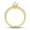 Thumbnail Image 2 of 1 CT. T.W. Pear-Shaped Diamond Station Engagement Ring in 14K Gold (I/I1)