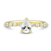 Thumbnail Image 3 of 1 CT. T.W. Pear-Shaped Diamond Station Engagement Ring in 14K Gold (I/I1)