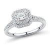 Thumbnail Image 1 of 5/8 CT. T.W. Princess-Cut Diamond Double Frame Engagement Ring in 14K White Gold