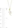 Thumbnail Image 3 of Pear-Shaped Peridot and Diamond Accent Snake Pendant in 10K Gold