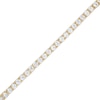 Thumbnail Image 0 of 3.0mm White Lab-Created Sapphire Tennis Bracelet in Sterling Silver with 18K Gold Plate - 7.25"