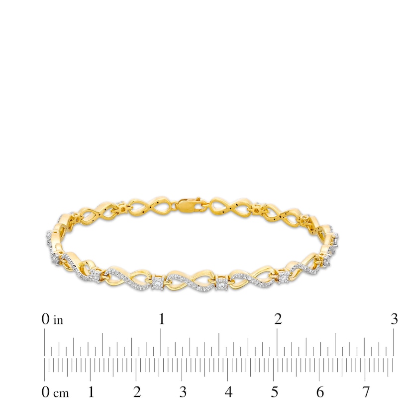 Zales Baby's First Diamond Accent Bangle in 10K Gold (1 Line) - 5.5