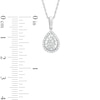 Thumbnail Image 3 of 1/3 CT. T.W. Pear Multi-Diamond Frame Pendant and Stud Earrings Set in Sterling Silver