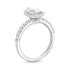 Thumbnail Image 3 of 2 CT. T.W. Certified Pear-Shaped Lab-Created Diamond Frame Engagement Ring in 14K White Gold (F/VS2)