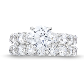 6 CT. T.W. Certified Lab-Created Diamond Bridal Set in 14K White Gold ...