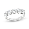 Thumbnail Image 1 of 2 CT. T.W. Certified Lab-Created Diamond Five Stone Wedding Band in 14K White Gold (F/VS2)