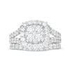 Thumbnail Image 4 of 2-5/8 CT. T.W. Multi-Diamond Open Cushion-Shaped Frame Double Row Split Shank Bridal Set in 10K White Gold