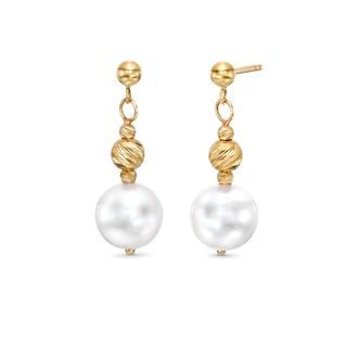 Effy 14K Yellow Gold Cultured Fresh Water Pearl Drop Earrings