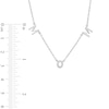 Thumbnail Image 2 of 1/20 CT. T.W. Diamond "MOM" Letter Station Necklace in Sterling Silver