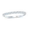 Thumbnail Image 1 of 1/15 CT. T.W. Baguette and Round Diamond Slanted Stackable Band in 10K White Gold