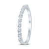 Thumbnail Image 2 of 1/15 CT. T.W. Baguette and Round Diamond Slanted Stackable Band in 10K White Gold